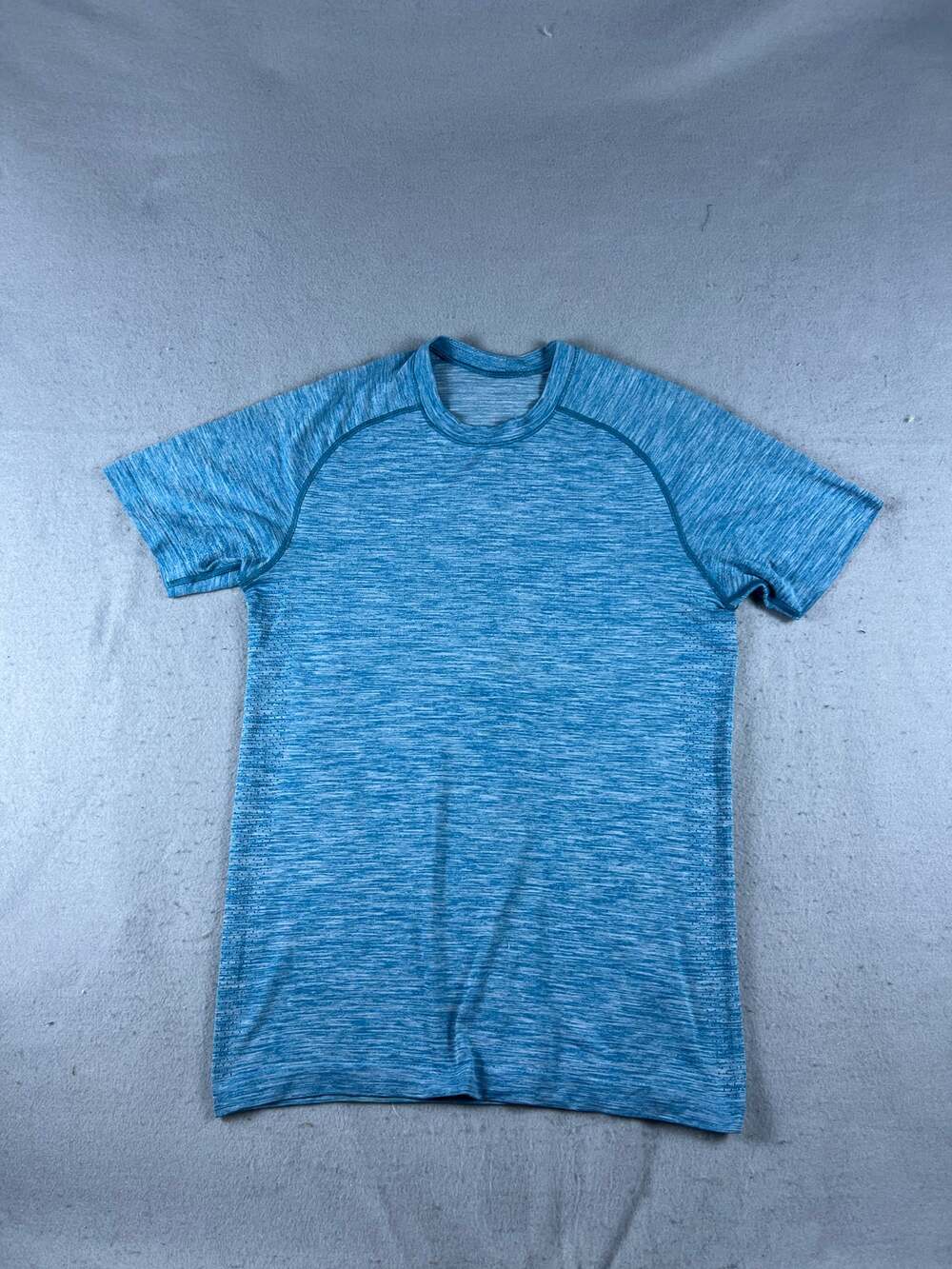 Lululemon Metal Vent Tech Shirt Mens S Blue Raglan Athletic Workout Training Gym